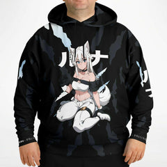 Luna - Wolf girl neko Anime Girl AOP Plus-size Unisex Hoodie (up to 6xl) - kawaiiwaru
