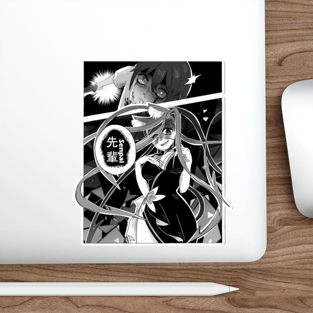 Manga Senpai Die-Cut Sticker - kawaiiwaru