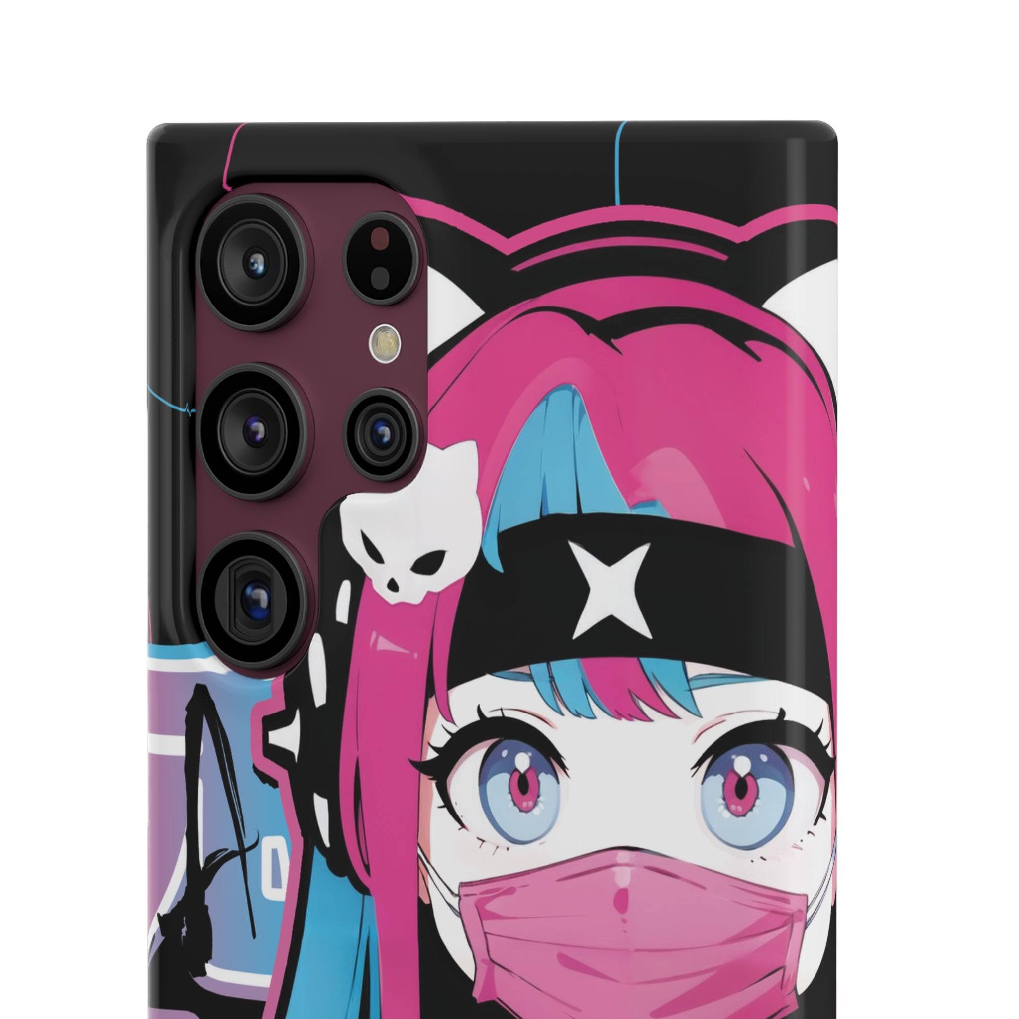 Meena - Creepy cute skeletal kawaii anime girl iPhone samsung Snap Case - kawaiiwaru