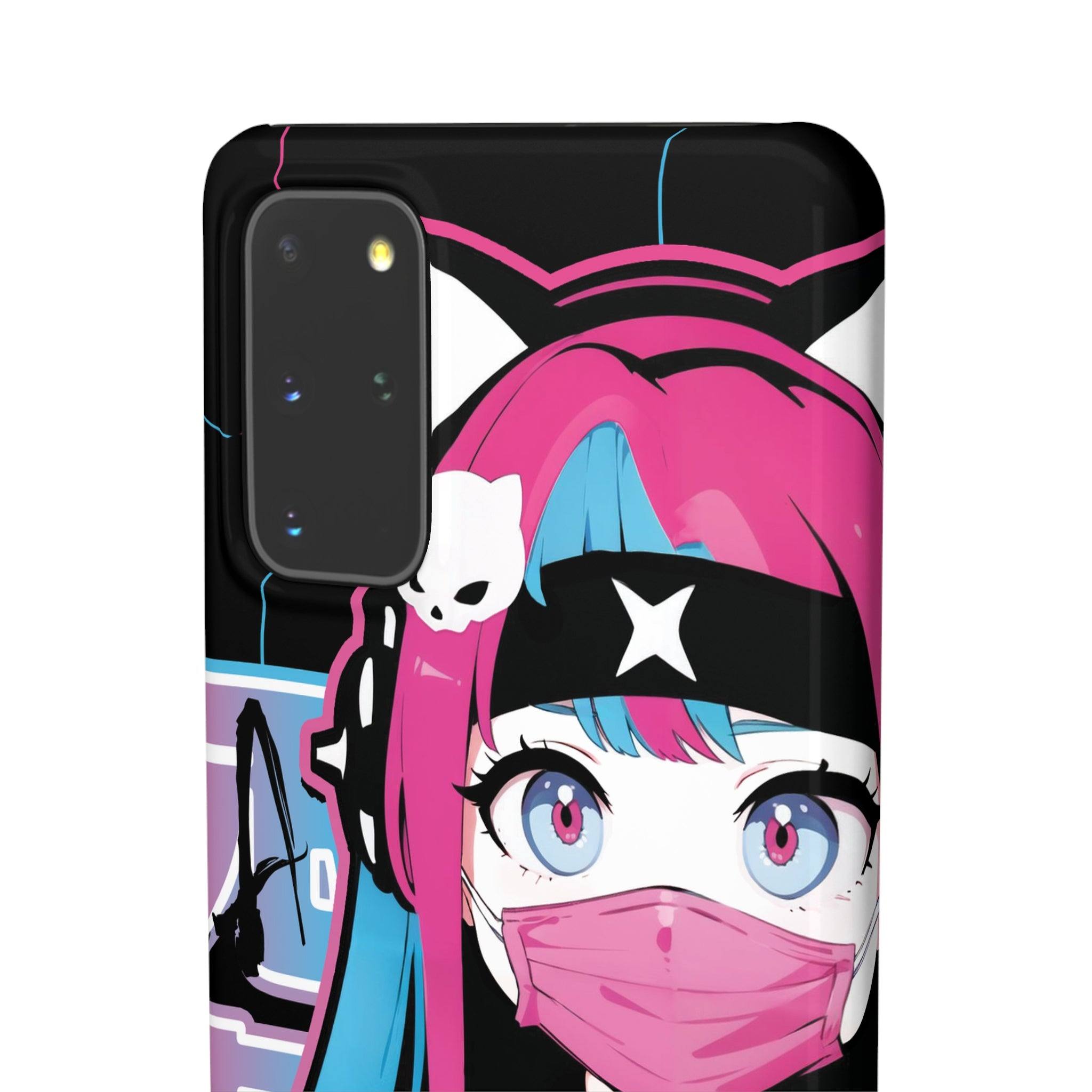 Meena - Creepy cute skeletal kawaii anime girl iPhone samsung Snap Case - kawaiiwaru