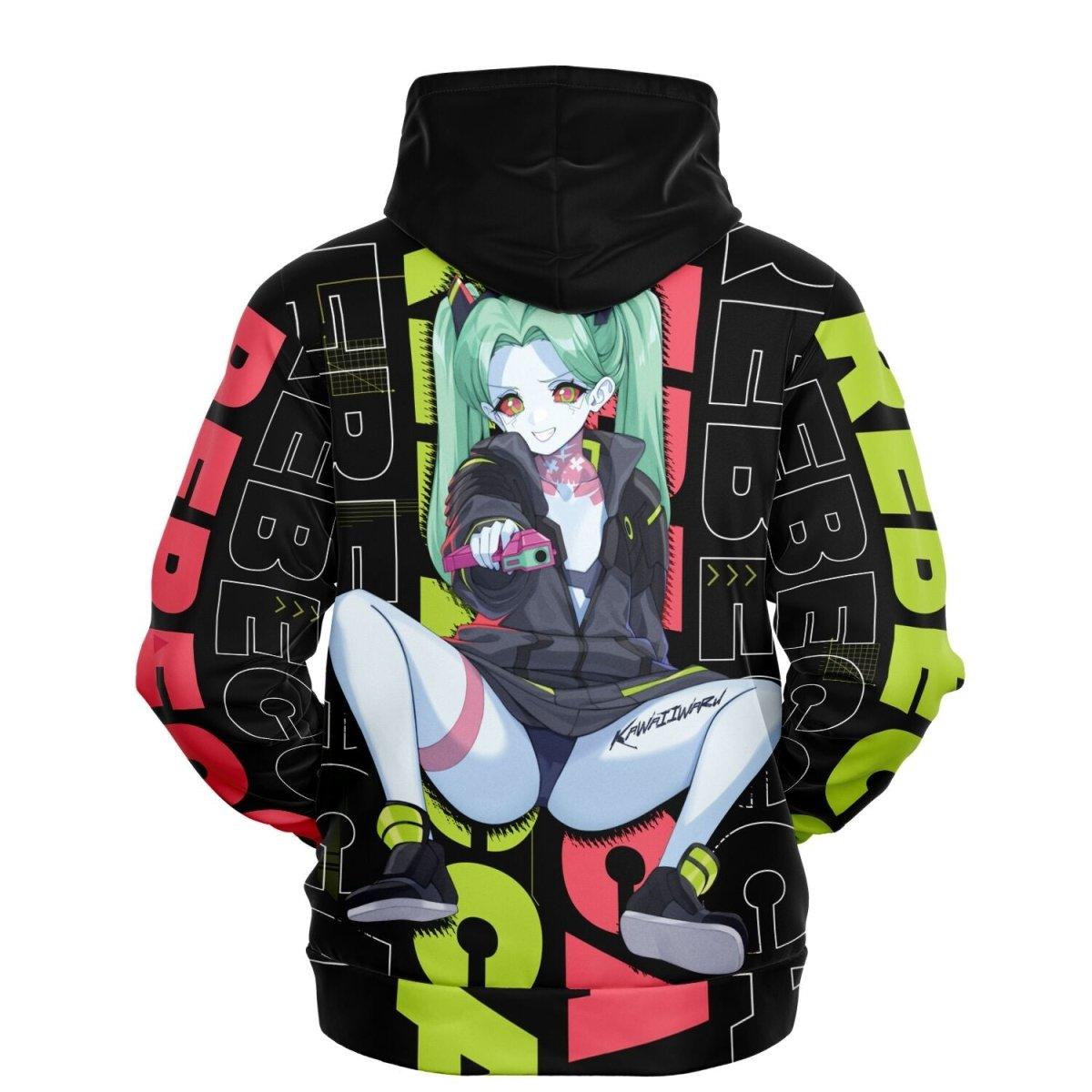 Rebecca - Cyberpunk Anime Girl Unisex AOP Hoodie