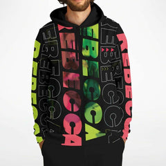 Rebecca - Cyberpunk Anime Girl Unisex AOP Hoodie - kawaiiwaru