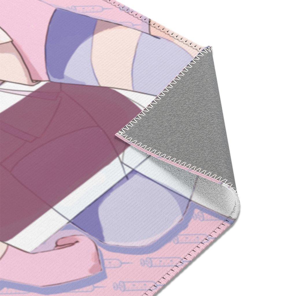 Shizuka - Kawaii creepy cute anime nurse Area Rug - kawaiiwaru