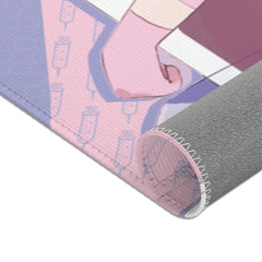 Shizuka - Kawaii creepy cute anime nurse Area Rug - kawaiiwaru
