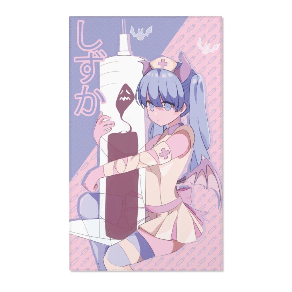 Shizuka - Kawaii creepy cute anime nurse Area Rug - kawaiiwaru