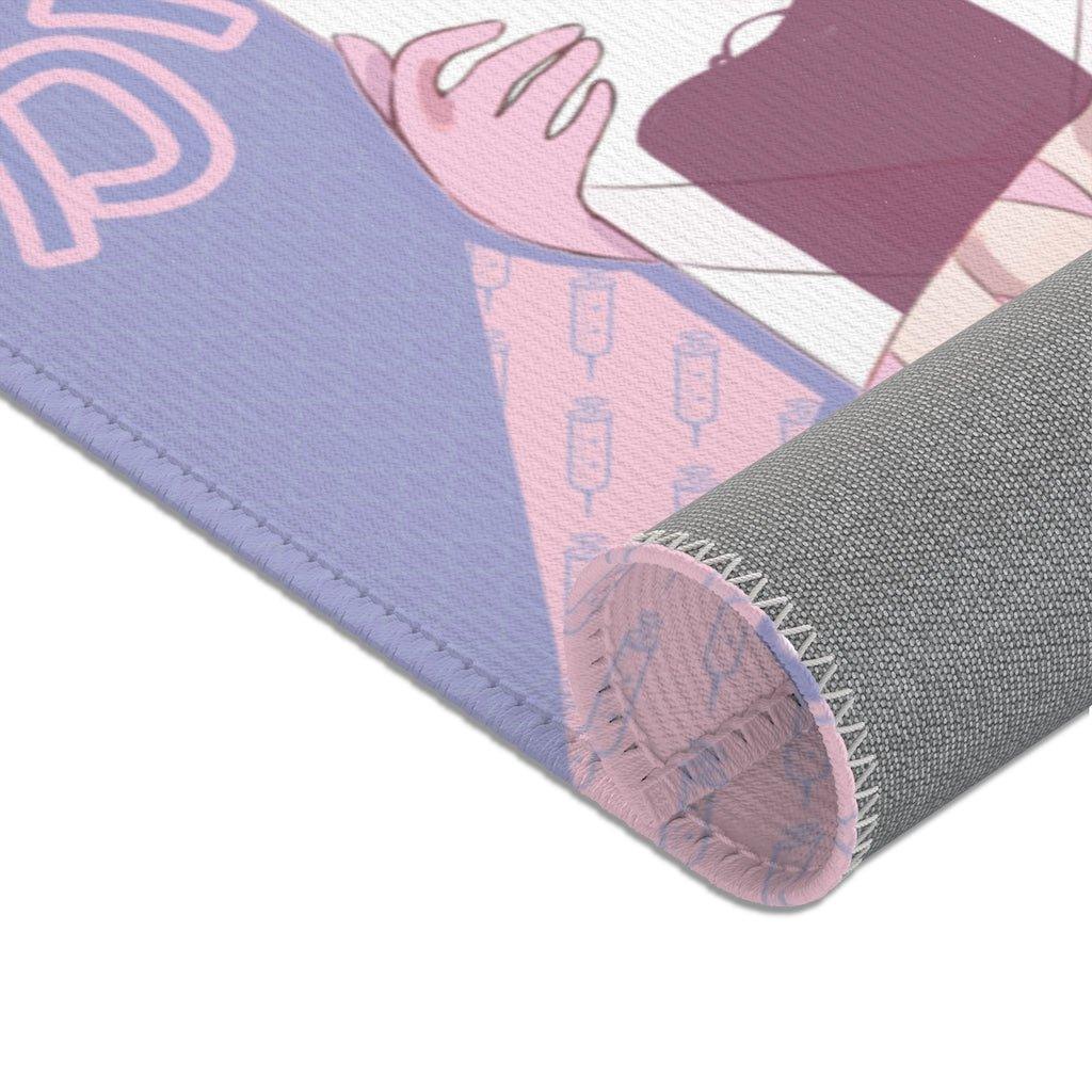 Shizuka - Kawaii creepy cute anime nurse Area Rug - kawaiiwaru