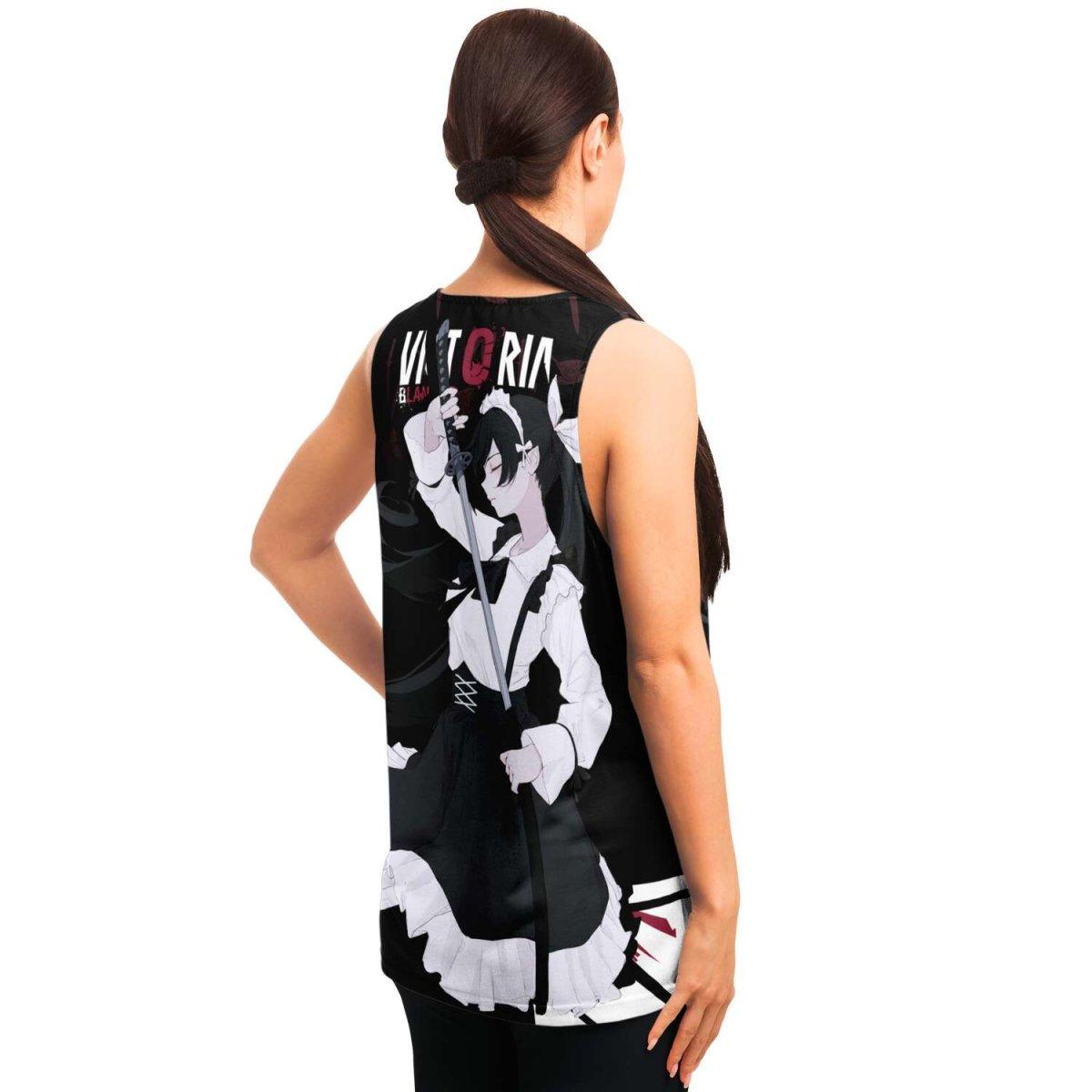 Victoria Blanche Deadly anime girl maid AOP Tank Top - kawaiiwaru