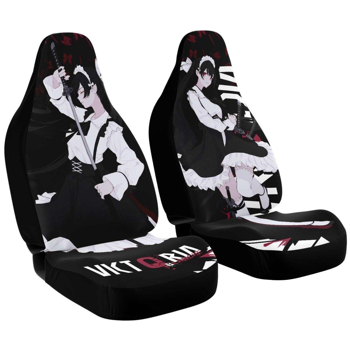 Victoria Blanche Deadly anime girl maid Car seat cover (x2) - kawaiiwaru