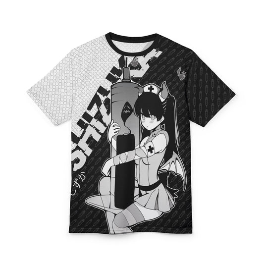 Shizuka - Quiet Nurse Bad Vibes Monochrome V2 - All Over T-Shirt