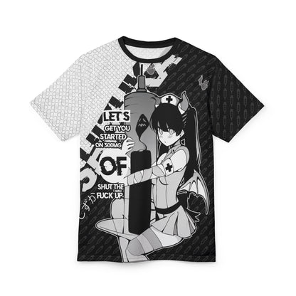 Shizuka - Quiet Nurse Bad Vibes Monochrome V1 - All Over T-Shirt