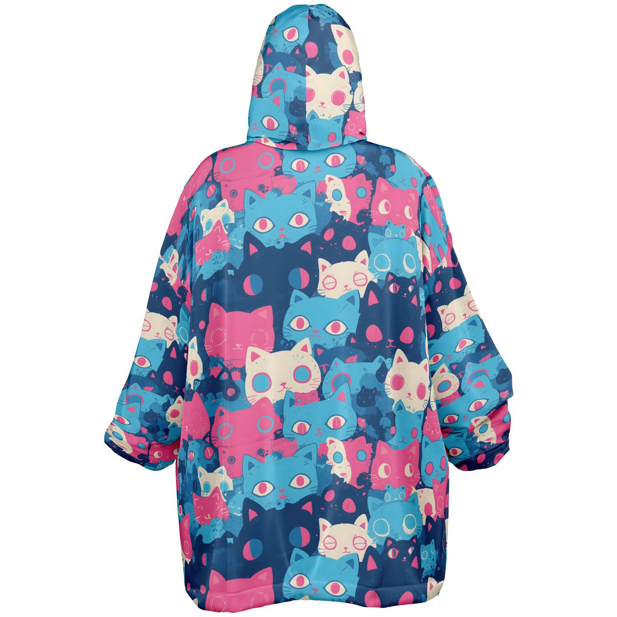 Cute Pastel Cats - Fluffy Snug Hoodie