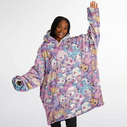 Pastel Creepy Dolls - Fluffy Snug Hoodie