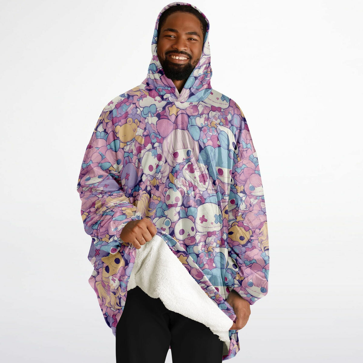 Pastel Creepy Dolls - Fluffy Snug Hoodie