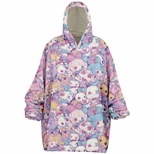 Pastel Creepy Dolls - Fluffy Snug Hoodie