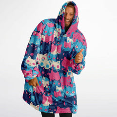 Cute pastel cat pattern Snug Hoodie