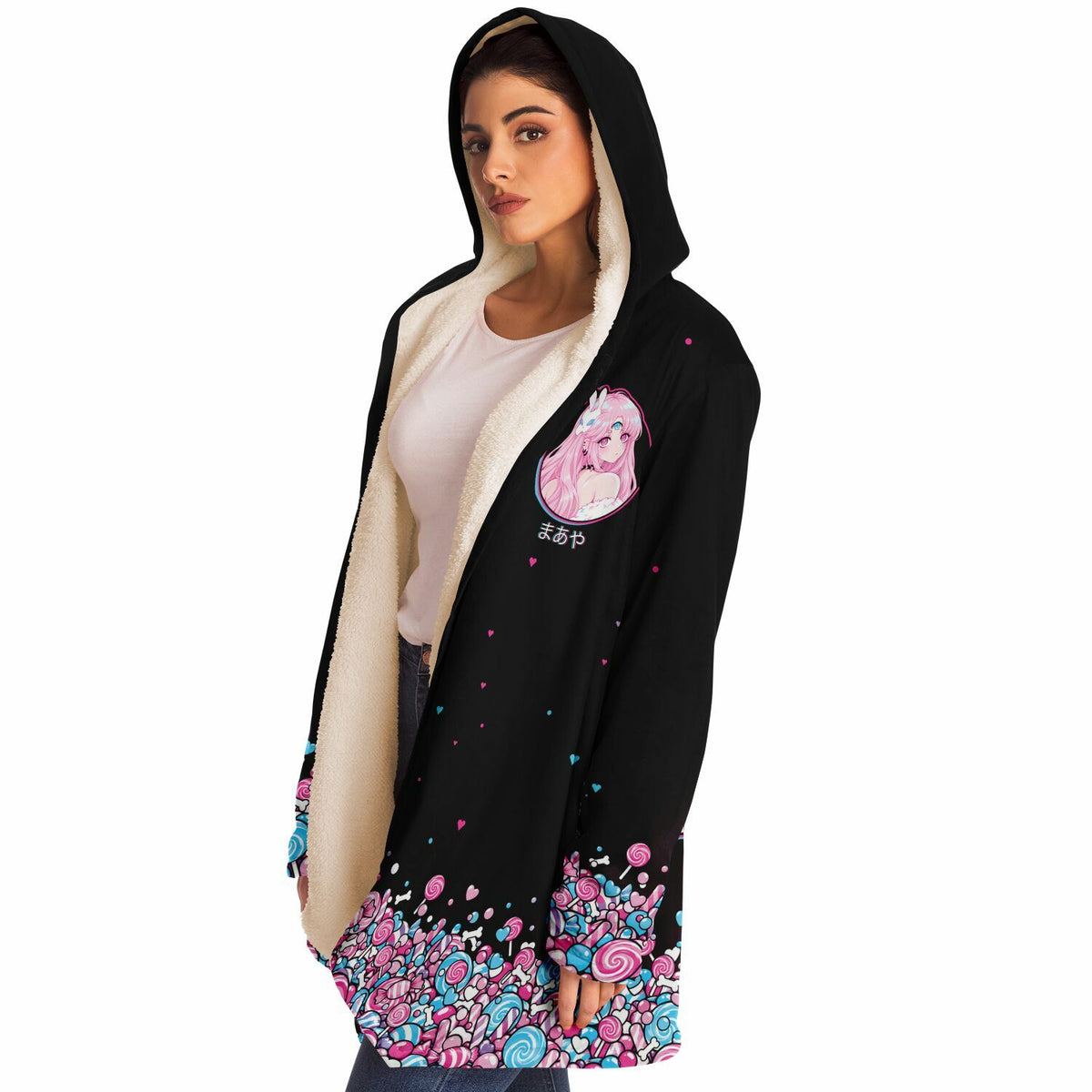 Maaya - Hello Again - Cloak - worn, side view - kawaiiwaru