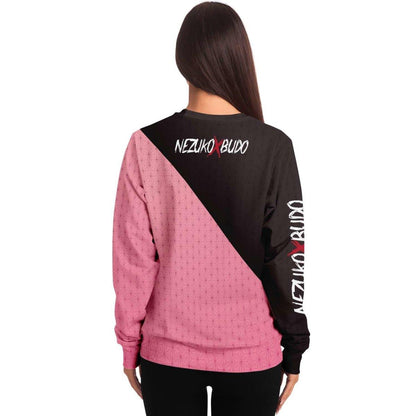 Budo cosplaying as Nezuko Cute Anime Girl AOP Sweatshirt - kawaiiwaru