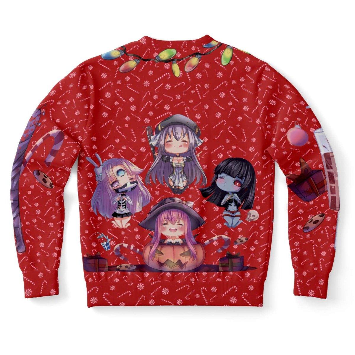 Christmas Chibi Kawaiiwaru Unisex AOP Sweatshirt - kawaiiwaru